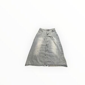 PrettyLittleThing Denim Skirt Women Size 12 Blue Maxi Acid Wash A-Line Long